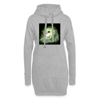 Skull - Hoodie Dress - heather grey - Front
