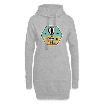 1982 Vintage - Hoodie-Kleid - Grau meliert - Vorne