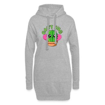 KAKTUS. ICH KANN MICH NICHT UMARMEN - Hoodie-Kleid - Grau meliert - Vorne