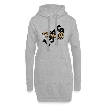 Vintage 1976 - Hoodie-Kleid - Grau meliert - Vorne