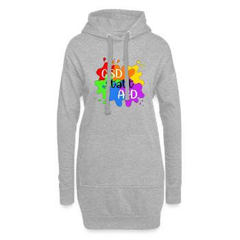 CSD statt AfD - Hoodie-Kleid - Grau meliert - Vorne
