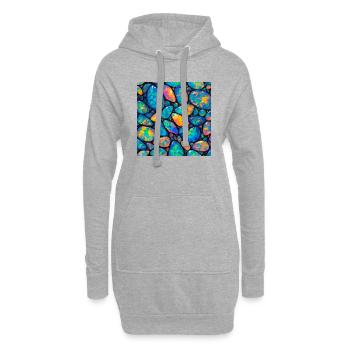 opal pattern - Hoodie Dress - heather grey - Front