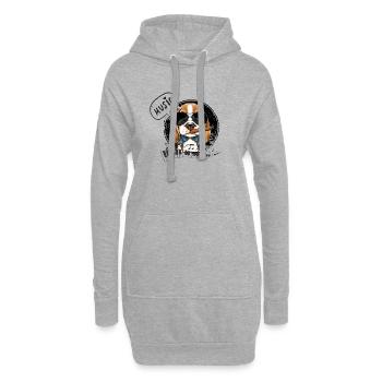 Musique Beagle - Sweat-shirt à capuche long Femme - gris chiné - Devant
