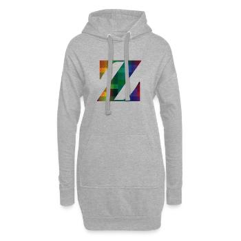 Lettre Z Vintage - Sweat-shirt à capuche long Femme - gris chiné - Devant