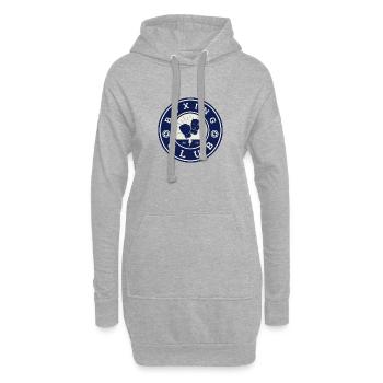 club de boxe - Sweat-shirt à capuche long Femme - gris chiné - Devant