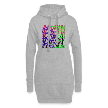 Großes Abfangen gehackter Raketen - Hoodie-Kleid - Grau meliert - Vorne