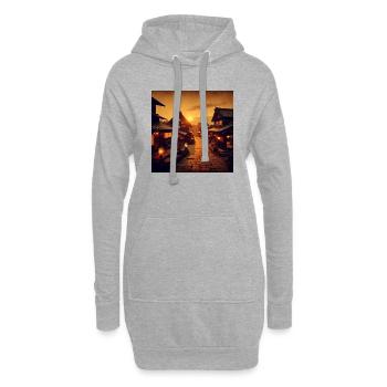 Japan Vintage Dusk - Hoodie Dress - heather grey - Front