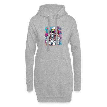 Astronaute - Sweat-shirt à capuche long Femme - gris chiné - Devant