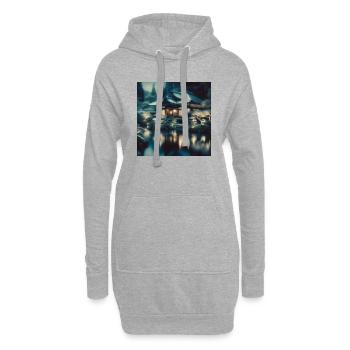 Maison vintage japonaise - Sweat-shirt à capuche long Femme - gris chiné - Devant
