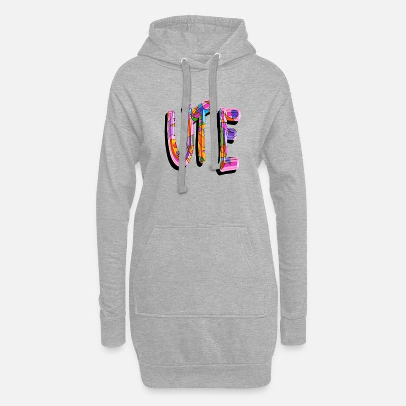 ute2 - Hoodie-Kleid - Grau meliert