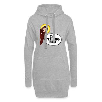 Ich sag Papa Lustiges Jesus Meme Gott Religiös - Hoodie-Kleid - Grau meliert - Vorne