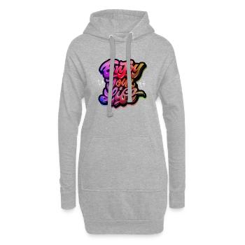 Slogan Illustration Stil Kunst Vektor Mode Grafik - Hoodie-Kleid - Grau meliert - Vorne
