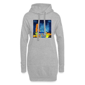 AND ONE CHEMISTRY - Sweat-shirt à capuche long Femme - gris chiné - Devant