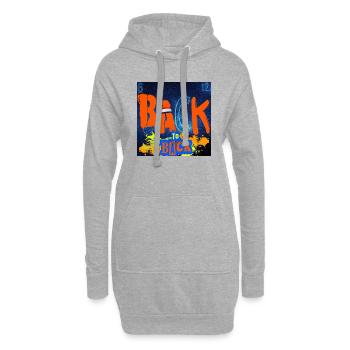BACK to back CHEMISTRY - Sweat-shirt à capuche long Femme - gris chiné - Devant