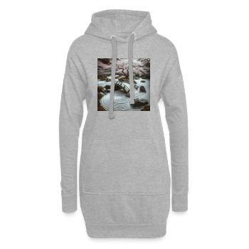 Japan Vintage Zengarten Kirschblüte - Hoodie-Kleid - Grau meliert - Vorne