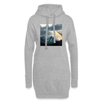 Après chaque pluie vient le soleil à nouveau - Sweat-shirt à capuche long Femme - gris chiné - Devant