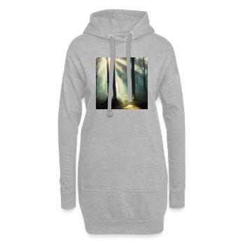 Aus jeder Dunkelheit erwächst strahlender Sonnens - Hoodie-Kleid - Grau meliert - Vorne