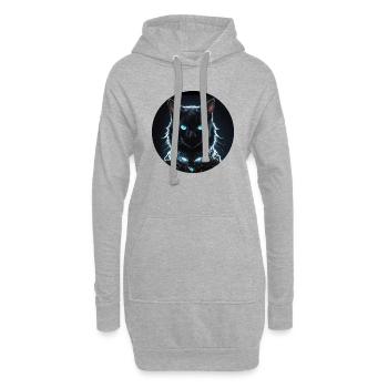 Black Cat - Hoodie-Kleid - Grau meliert - Vorne