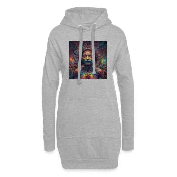 Le corps est notre - Sweat-shirt à capuche long Femme - gris chiné - Devant