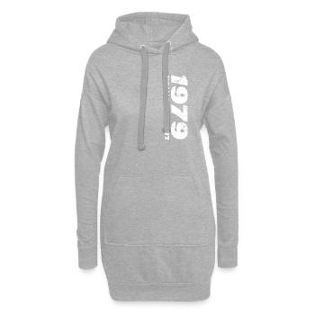 Millésime 1979 - Sweat-shirt à capuche long Femme - gris chiné - Devant