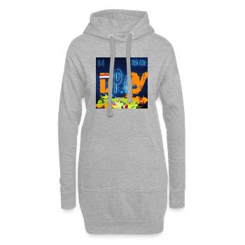 DPOY CHEMISTRY - Sweat-shirt à capuche long Femme - gris chiné - Devant