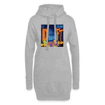 DRAFT CHEMISTRY - Sweat-shirt à capuche long Femme - gris chiné - Devant