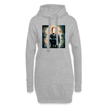 Anonyme - Sweat-shirt à capuche long Femme - gris chiné - Devant