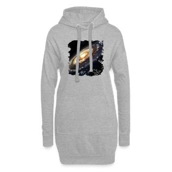 Von Sternen und Galaxien - Hoodie-Kleid - Grau meliert - Vorne