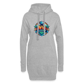 Summertime - Hoodie-Kleid - Grau meliert - Vorne