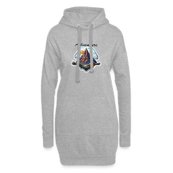 Aventure / Montagne / Pics / Randonnée / Tyrol - Sweat-shirt à capuche long Femme - gris chiné - Devant