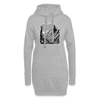 Aventure / Montagne / Pics / Randonnée / Tyrol - Sweat-shirt à capuche long Femme - gris chiné - Devant
