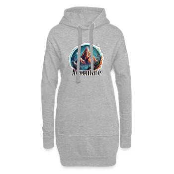 Aventure / Montagne / Pics / Randonnée / Tyrol - Sweat-shirt à capuche long Femme - gris chiné - Devant