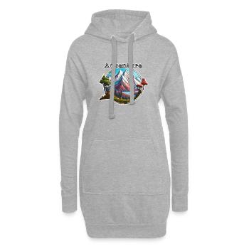 Aventure / Montagne / Pics / Randonnée / Tyrol - Sweat-shirt à capuche long Femme - gris chiné - Devant