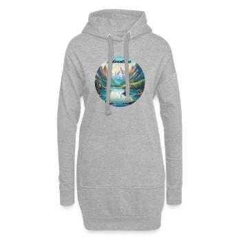 Aventure / Montagne / Pics / Randonnée / Tyrol - Sweat-shirt à capuche long Femme - gris chiné - Devant