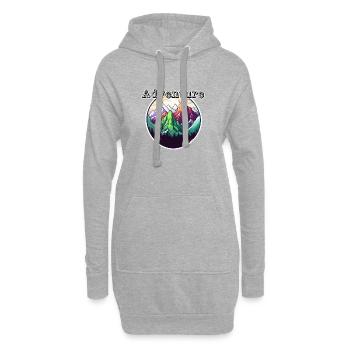 Aventure / Montagne / Pics / Randonnée / Tyrol - Sweat-shirt à capuche long Femme - gris chiné - Devant