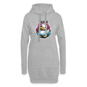 Gummiente / Badeente / Wasser / Badewanne - Hoodie-Kleid - Grau meliert - Vorne