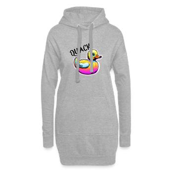 Gummiente / Badeente / Wasser / Badewanne - Hoodie-Kleid - Grau meliert - Vorne