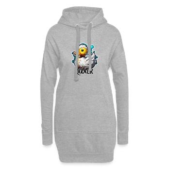 Gummiente / Badeente / Wasser / Badewanne - Hoodie-Kleid - Grau meliert - Vorne