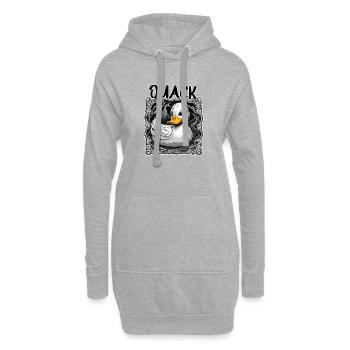 Gummiente / Badeente / Wasser / Badewanne - Hoodie-Kleid - Grau meliert - Vorne
