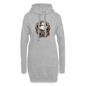 Gummiente / Badeente / Wasser / Badewanne - Hoodie-Kleid - Grau meliert - Vorne