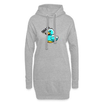 Gummiente / Badeente / Wasser / Badewanne - Hoodie-Kleid - Grau meliert - Vorne
