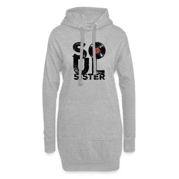 Soul Sister Musik Vinyl - Hoodie-Kleid - Grau meliert - Vorne