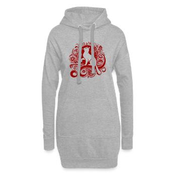 Chat, Chat, Chats, Animaux De Compagnie, Animal De Compagnie, Mignon, Animal, Animal De Compagnie - Sweat-shirt à capuche long Femme - gris chiné - Devant