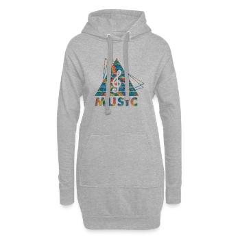 DJ Musik Retro Heavy Metal Hard Rock Punk Vinyl MX - Hoodie-Kleid - Grau meliert - Vorne