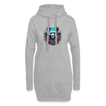 Tattoo / Tier / Kunst / cool / Comic / Panda - Hoodie-Kleid - Grau meliert - Vorne