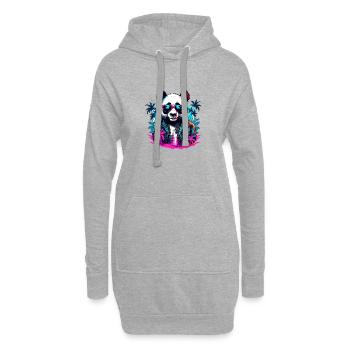 Tattoo / Tier / Kunst / cool / Comic / Panda - Hoodie-Kleid - Grau meliert - Vorne