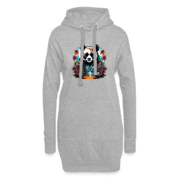 Tattoo / Tier / Kunst / cool / Comic / Panda - Hoodie-Kleid - Grau meliert - Vorne