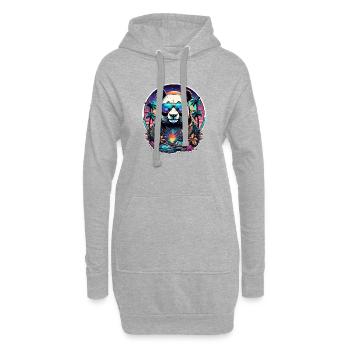 Tattoo / Tier / Kunst / cool / Comic / Panda - Hoodie-Kleid - Grau meliert - Vorne