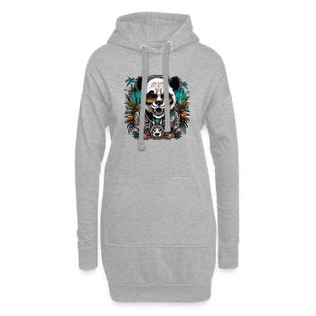 Tattoo / Tier / Kunst / cool / Comic / Panda - Hoodie-Kleid - Grau meliert - Vorne