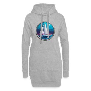 Auf dem Wasser - Hoodie-Kleid - Grau meliert - Vorne